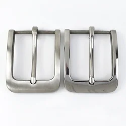 Meetee 40mm Wide Solid Stainless Steel Belt Buckle Brushed Pin Buckles Metal Cowboy Jeans  Accessory for 38mm Belts Head