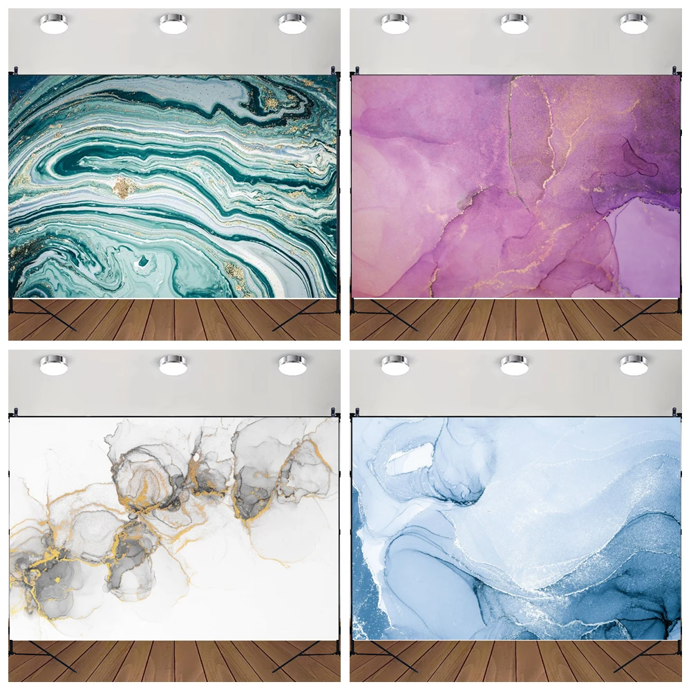 

MOON.QG Abstract Marble Backdrops For Photography Purple Texture Gradient Photo Background Photobooth Baby Shower Banner Wedding