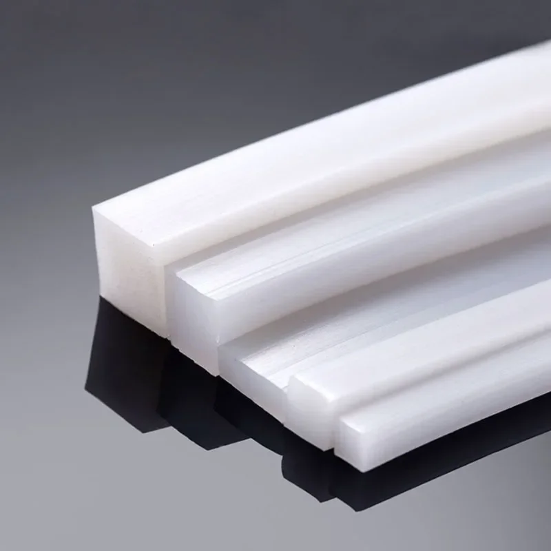 1/5Meters White High Temperature Resistant Square Solid Silicone Rubber Sealing Strip