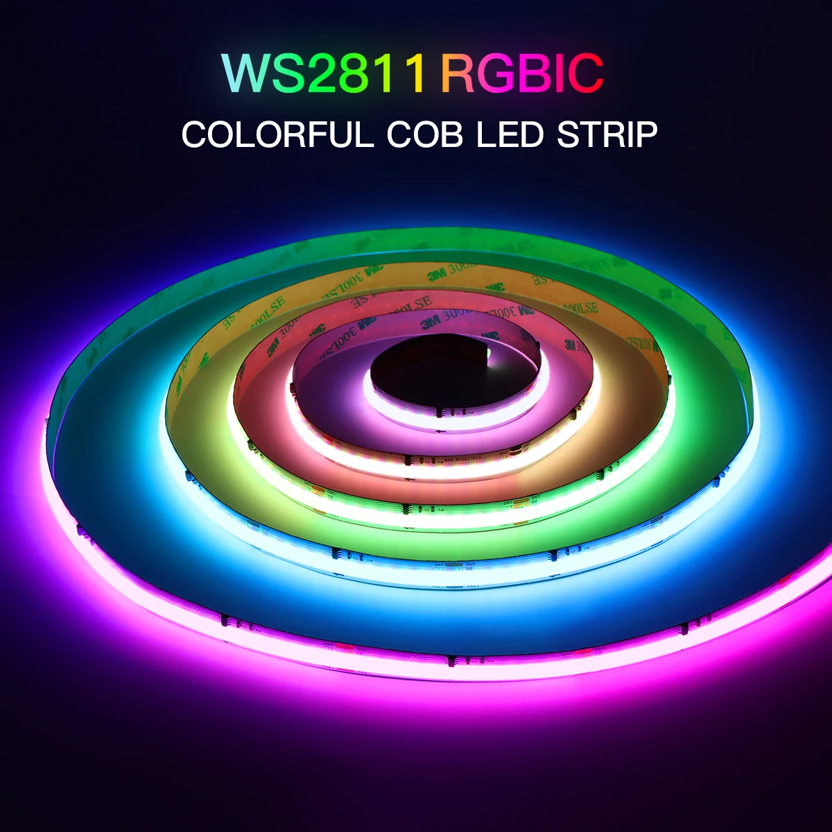 DC12V FCOB RGB WS2811 IC taśma LED 576LEDs/M adresowalna pełna kolor marzeń 10mm elastyczna taśma oświetlenie COB o dużej gęstości