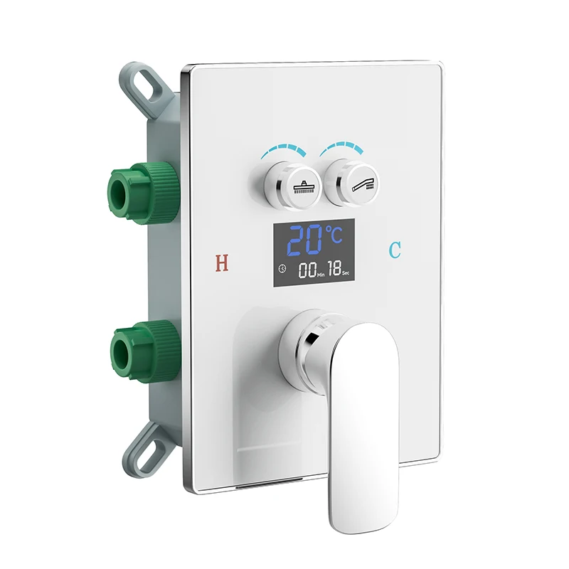 Becola In Muur Thermostatische Valve Led Temperatuur Digital Display Verborgen Douche Mengkraan Kraan HW-9812