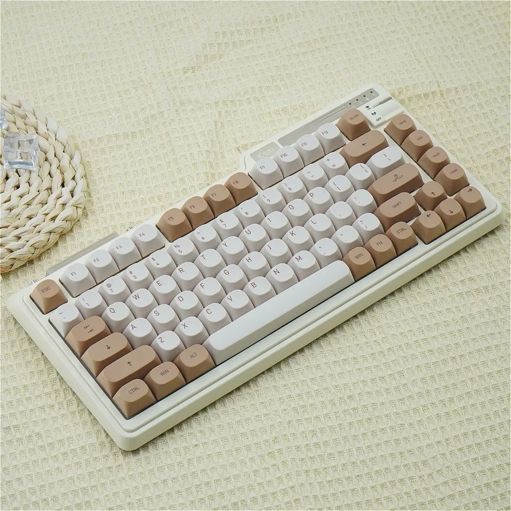 Tiramisu, Keycaps, Small Full Set MA PBT for 61/64/87/104/108Keys GMK67 Gaming Mechanical Keyboard