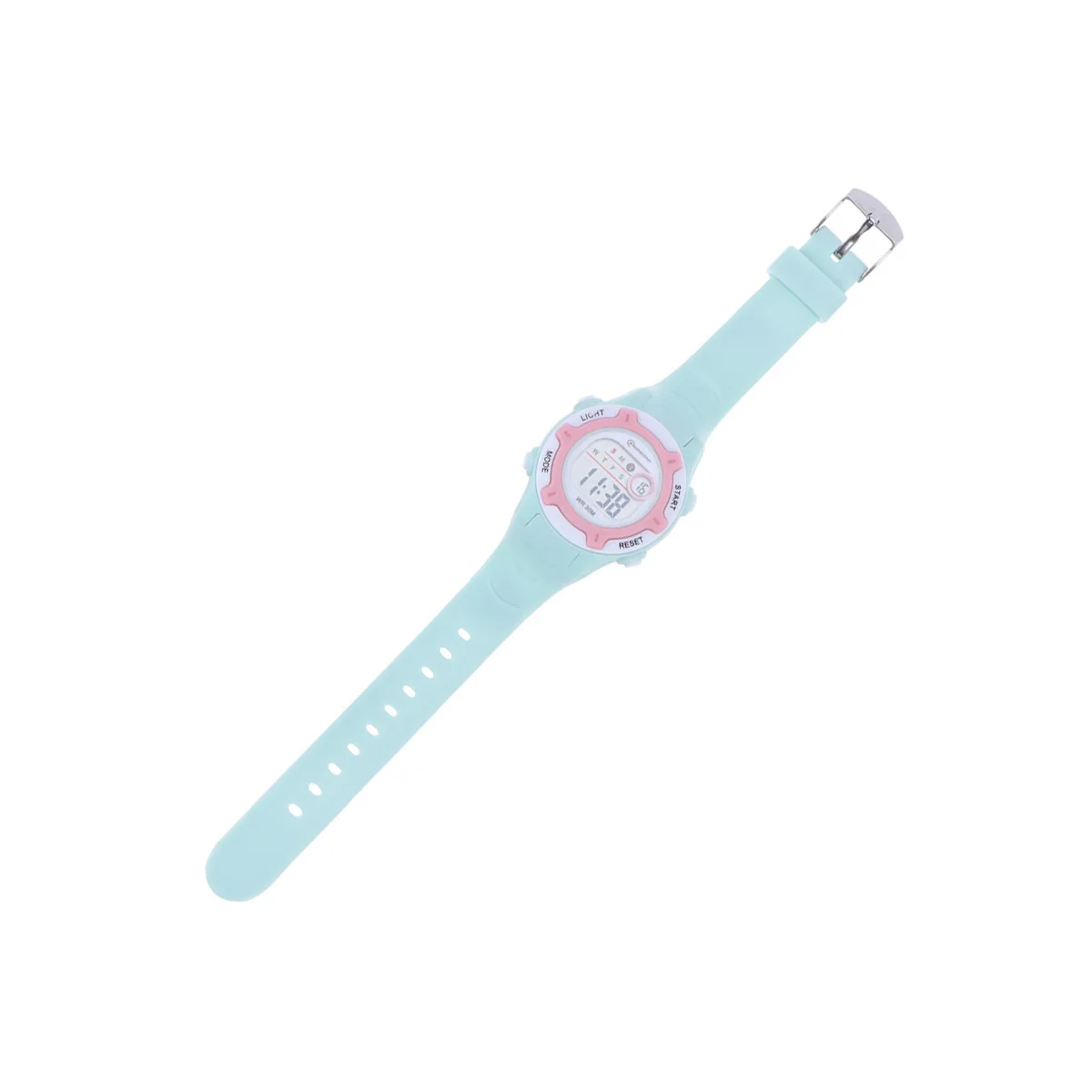 Luminous Waterproof Electronic Watch Blue Adjustable Wristband Digital Time Date Display Birthday Gift