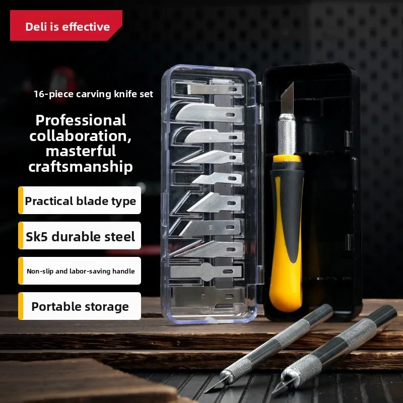 Carving knife, manual carving knife set, lettering pen knife, utility knife, woodworking carving knife, tool set
