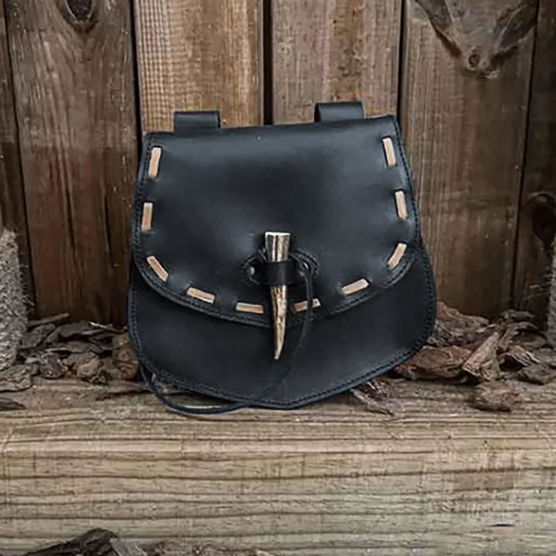 

Medieval Renaissance Waist Bag Vintage PU Leather Viking Belt Pouch Cosplay Costume LARP Props Coin Purse Dice Bag Men Women