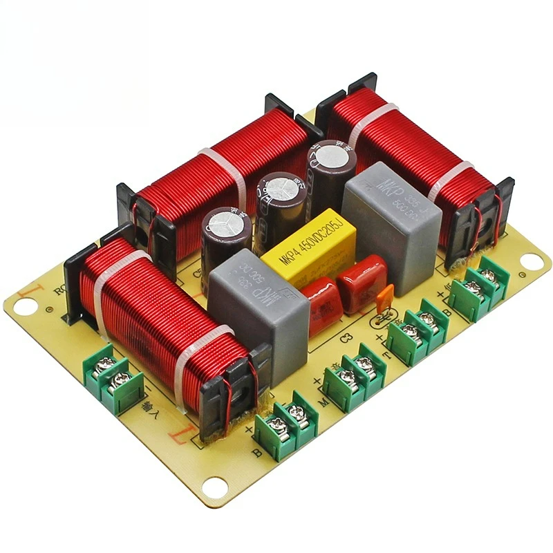 SOTAMIA HIFI 고출력 전문 스피커 분배기, 하나의 높음, 하나의 중간, 두 개의 낮음, 4방향 홈 오디오 및 비디오 오디오 분배기