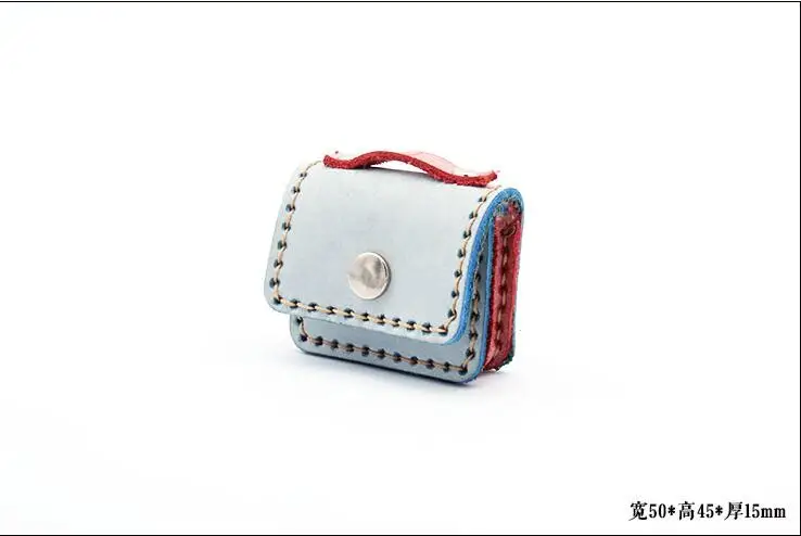 Plantilla de pvc con patrón de costura artesanal de cuero, Mini bolso, colgante de maletín pequeño