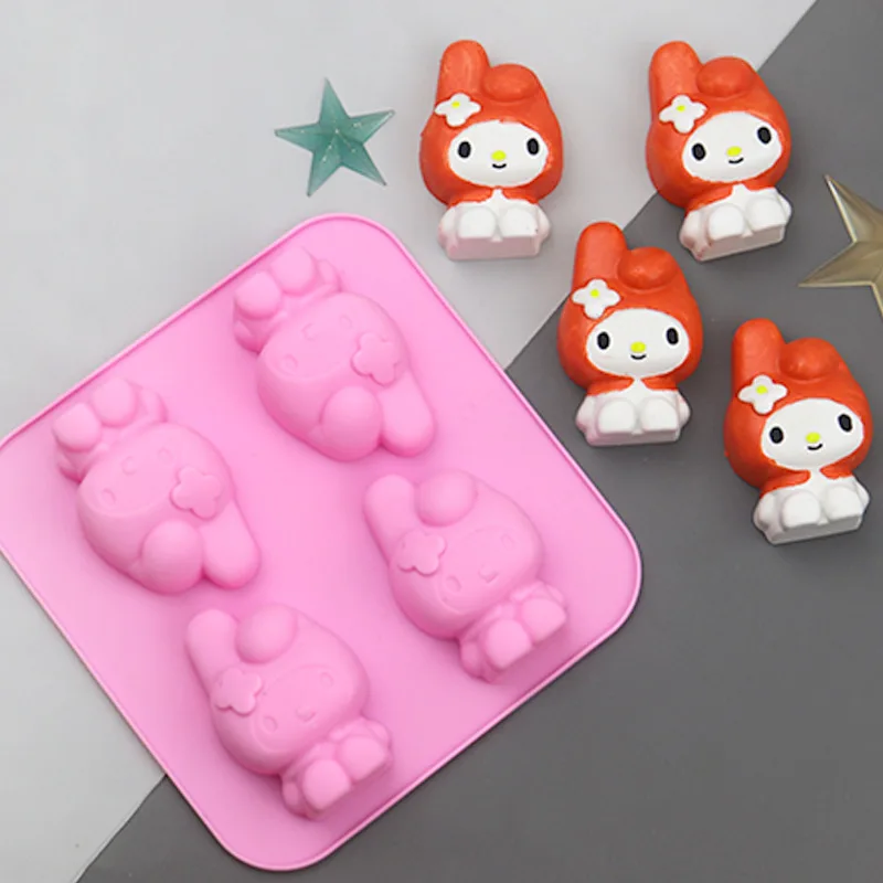 MINISO Sanrio mold my melody silicone cake mold handmade bread mold biscuit candy creative cake decoration DIY mold.