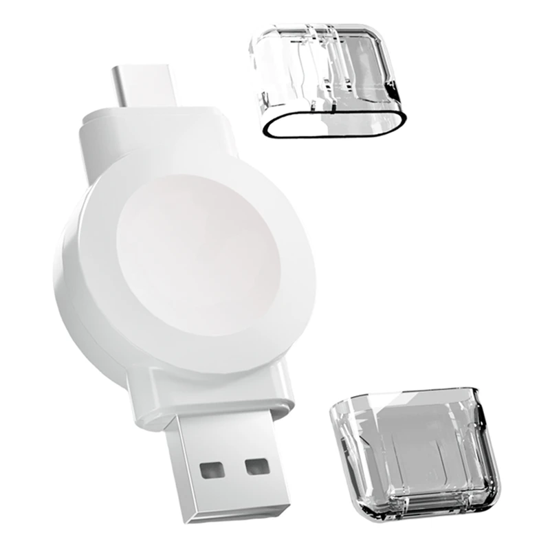 

Портативное беспроводное зарядное устройство для Apple Watch Series 9 8 7 6 SE 5 4 3 2 1, зарядная док-станция с USB зарядным устройством iWatch Ultra 2 1