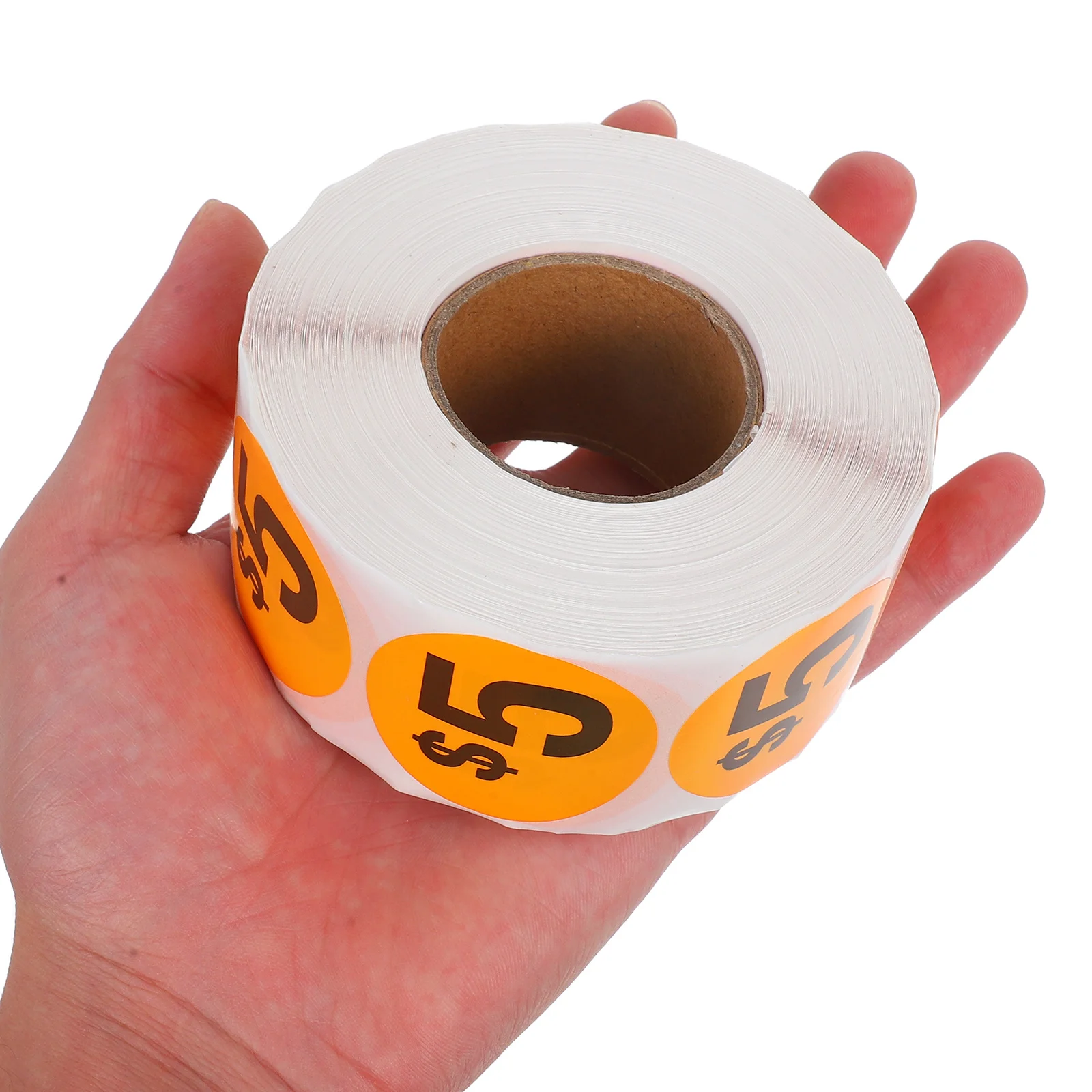 1000 Pcs Pricing Stickers Dot Label Orange Glassine Paper Easy-to-read for Sales