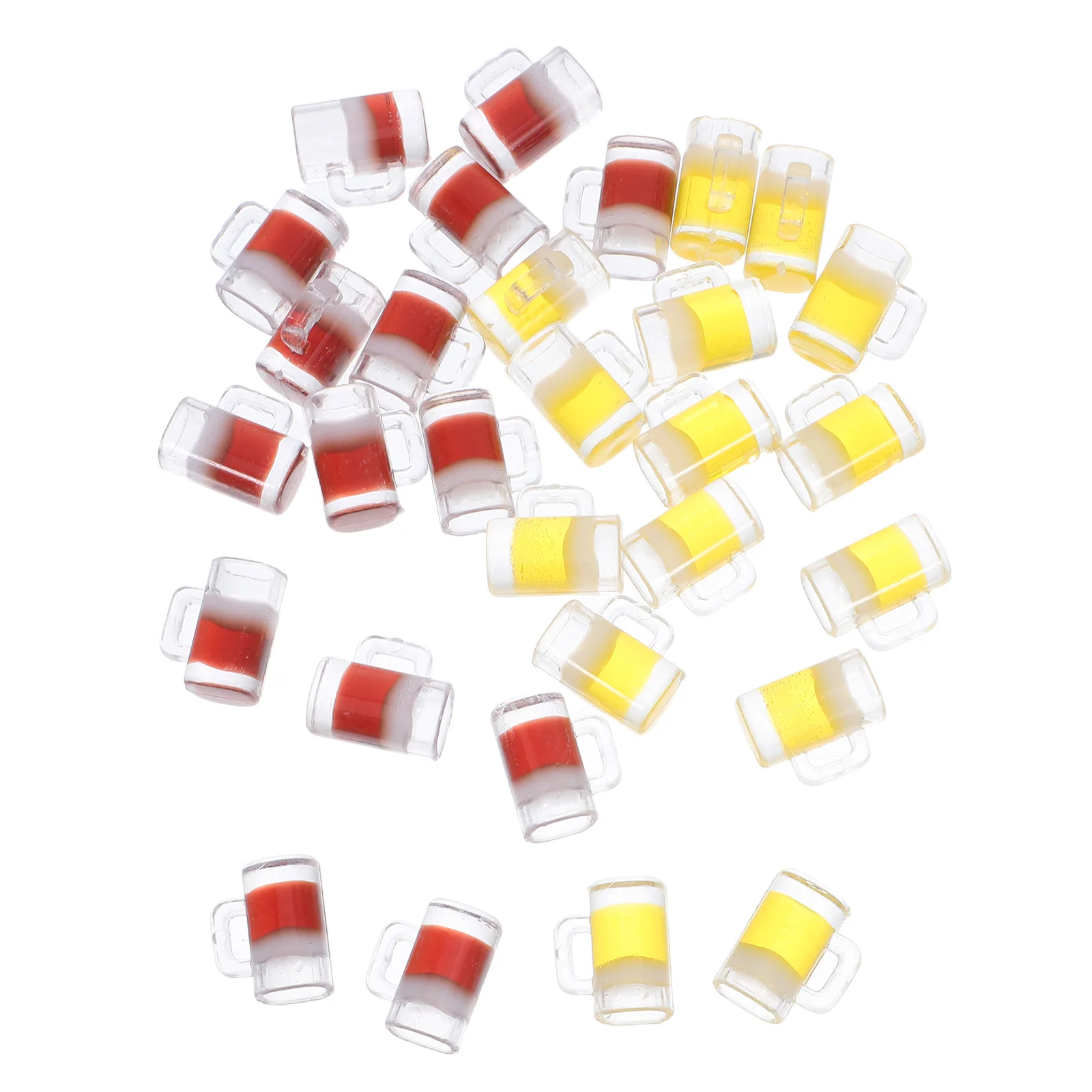 

30 шт. миниатюрные модели пивных кружек из смолы, реалистичный кукольный домик, мини-барные аксессуары, мини-очки для украшения сцены вечеринки