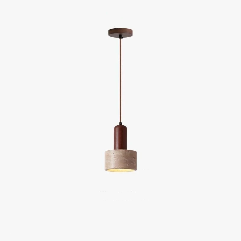 Yellow Travertine wabi sabi style bedside pendant light cream style famous inn retro Nordic restaurant dining table bar counter
