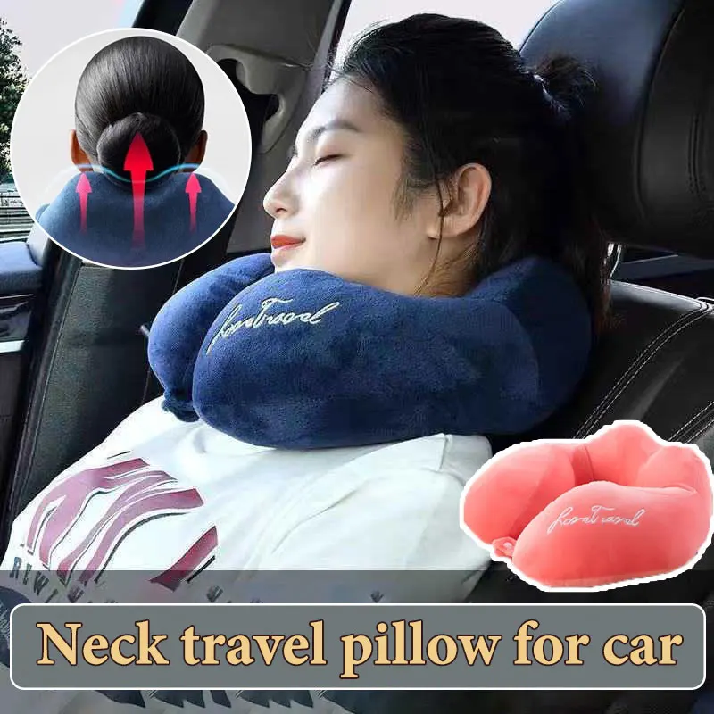 Car U Shaped Memory Foam Neck Pillows Soft Slow Rebound Outdoor Travel Pillow Sleep Airplane Pillow Cervical Healthcare Supply