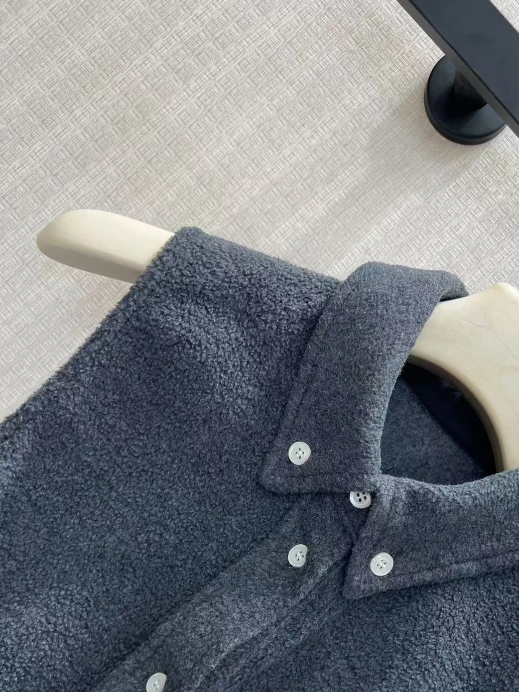 Autumn and winter new fleece lapel sleeveless breasted drawstring waist cinched A-line short shirt dress