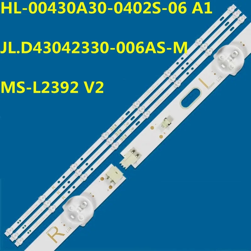 

New LED Backlight Strip For BBK 43LEM-1063/FTS2C MS-L2392 V2 PANEL-CX430DLEDM T-CON-ST4251B01-1-XC-7 SJ.CX.D4300402-3030ES