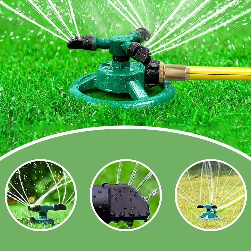 Sprinkler Nozzle 360 Degree Automatic Rotating Water Spray Garden Lawn Automatic Sprinkler Garden Watering Irrigation Supplies