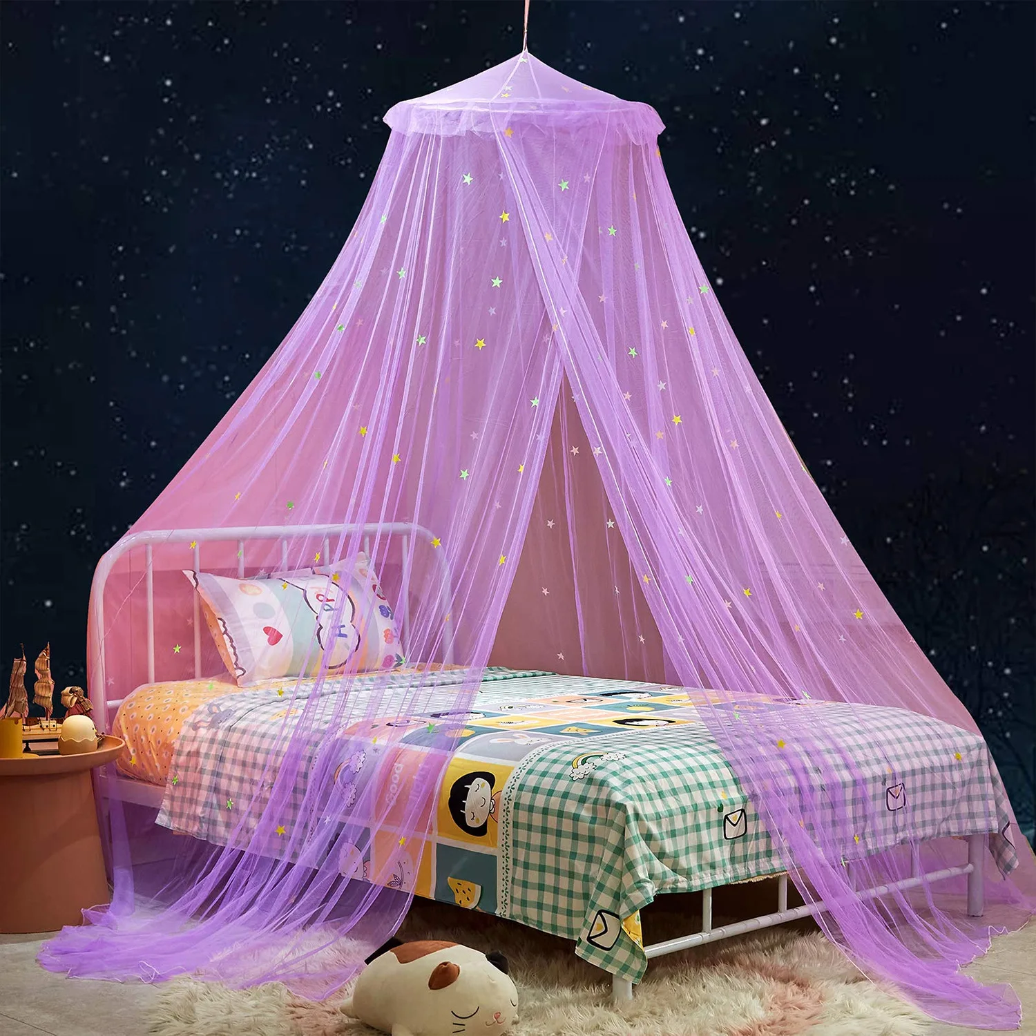 Purple Colors Summer Elgant Hung Dome Mosquito Net For Double Bed Summer Polyester Mesh Fabric Home bedroom Baby Adults Hanging