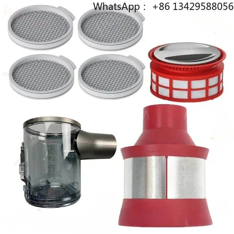 for H6 Part Pack Handheld Vacuum Cleaner accessories Dust Cup HEPA Filter Front Filter Cyclone Assembly Red