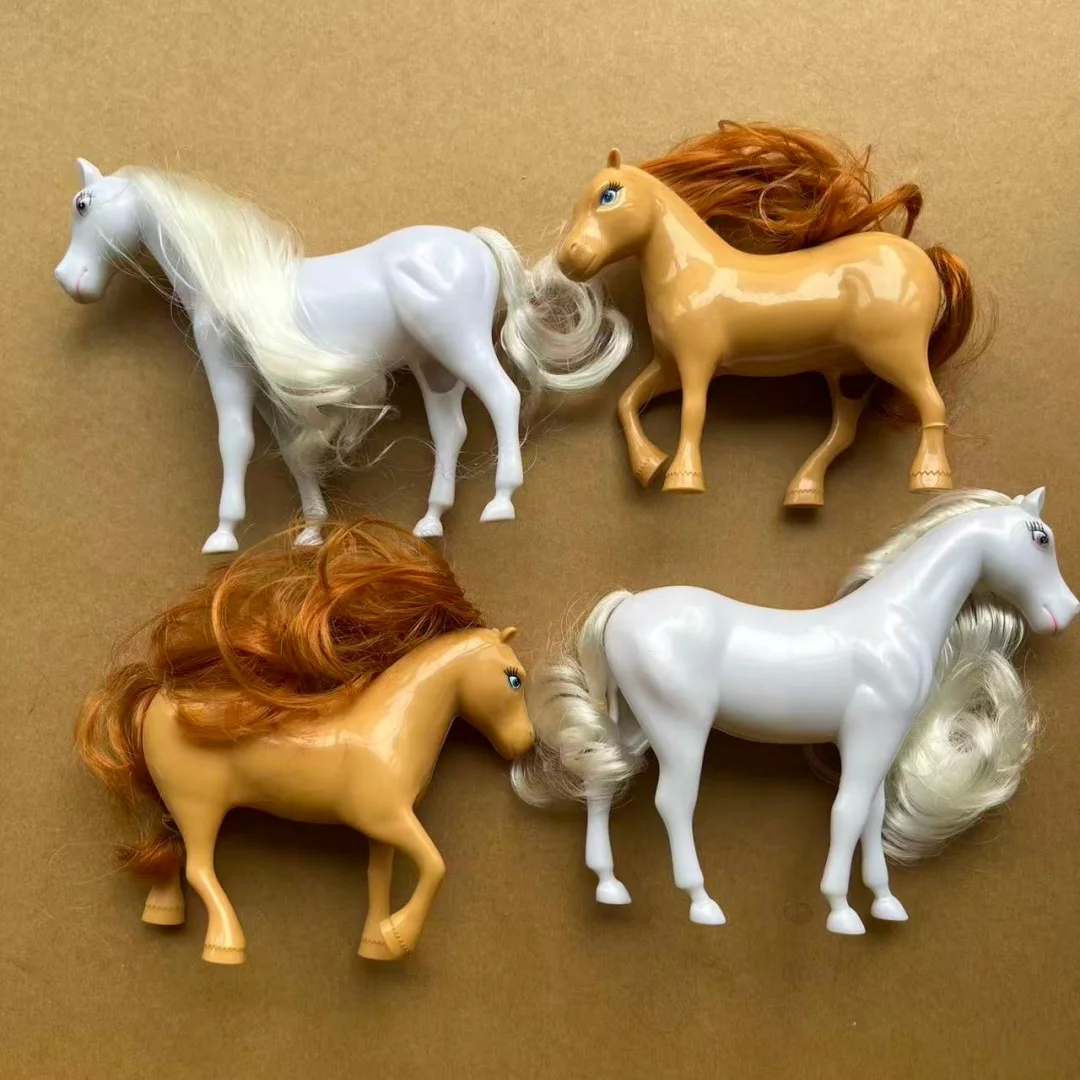 

Running Horse Toy Doll Princess Riding Horse White Red Brown Cute Little Horse Different Gesture Styles Kids Collection Gifts