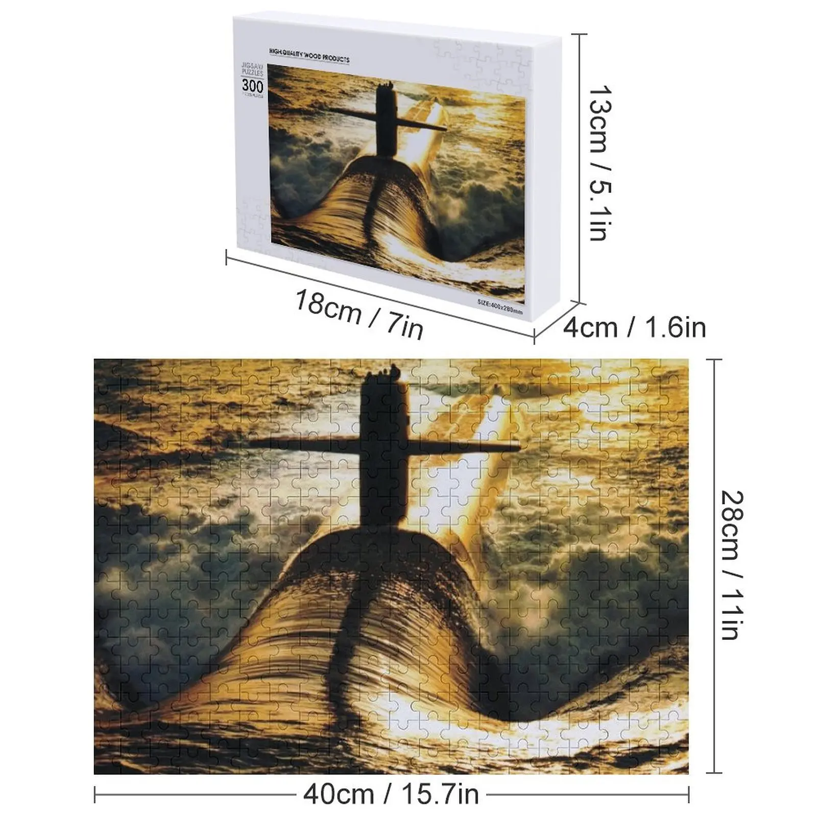 USS 메리랜드 (SSBN-738) 선박 상점 직소 퍼즐 나무 이름 동물 맞춤 선물 퍼즐