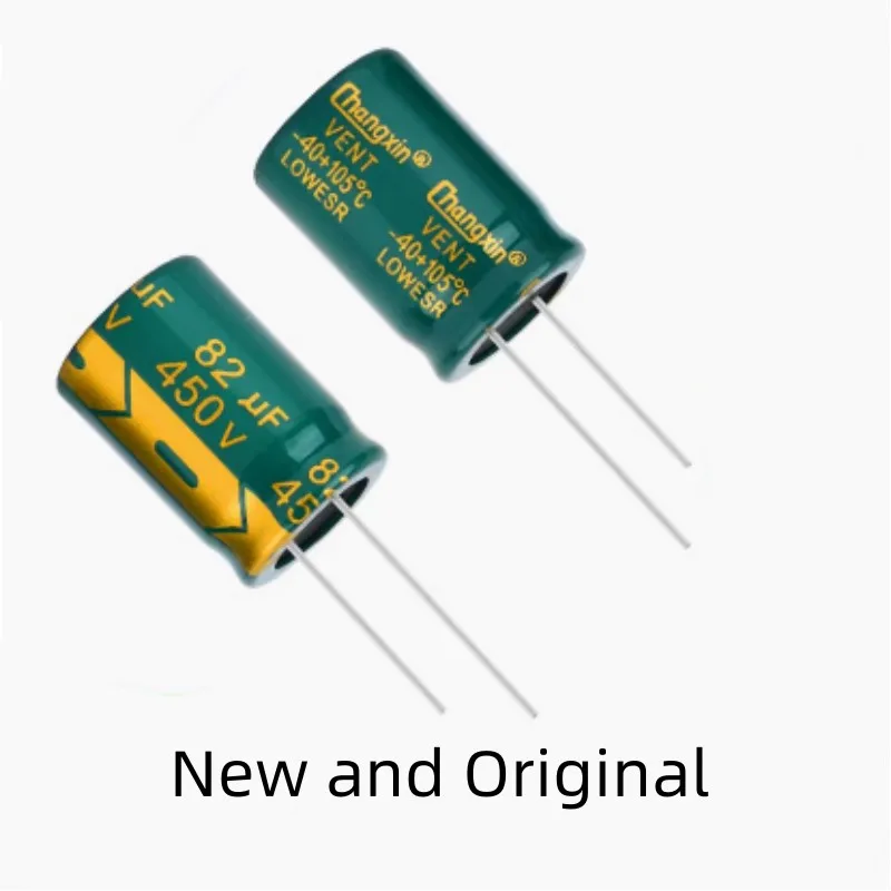 450V 82UF high-frequency low resistance long-life high-temperature resistant direct insertion electrolytic capacitor 18X25