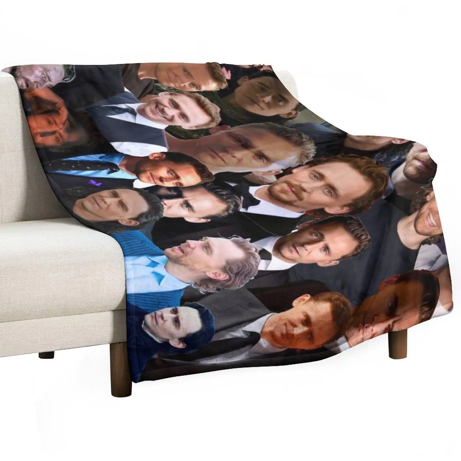 Tom Hiddleston Photo Collage Throw Blanket Long Lasting Soft Plush Blanket for Daily Use