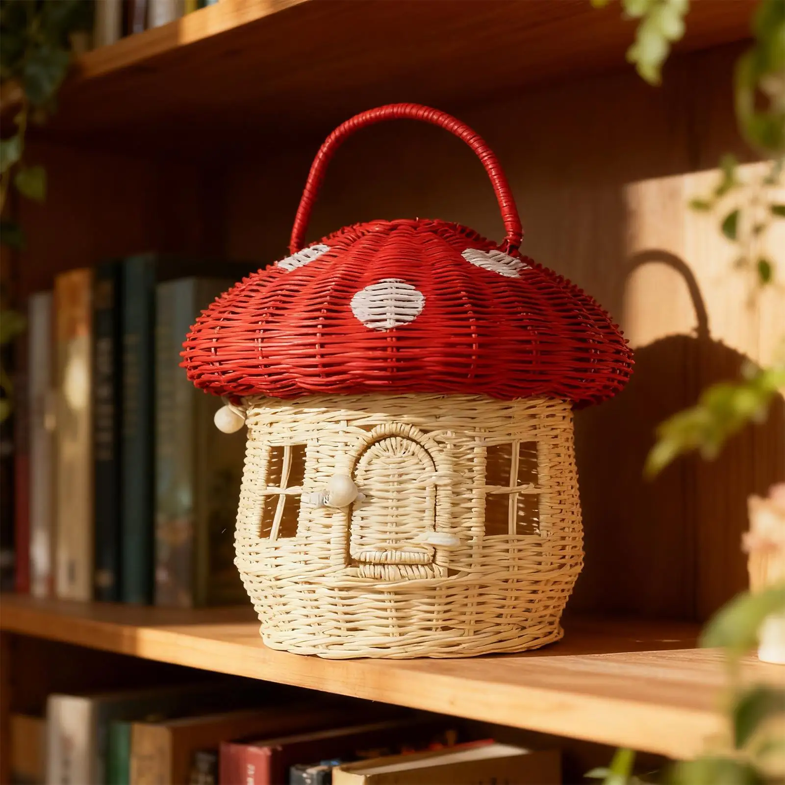 

Корзина с грибами ручной работы, сумка из ротанга, плетеные корзины, ящик для хранения соломы, корзина для отдыха, пикника, детская игрушка, корзина для хранения мелочей