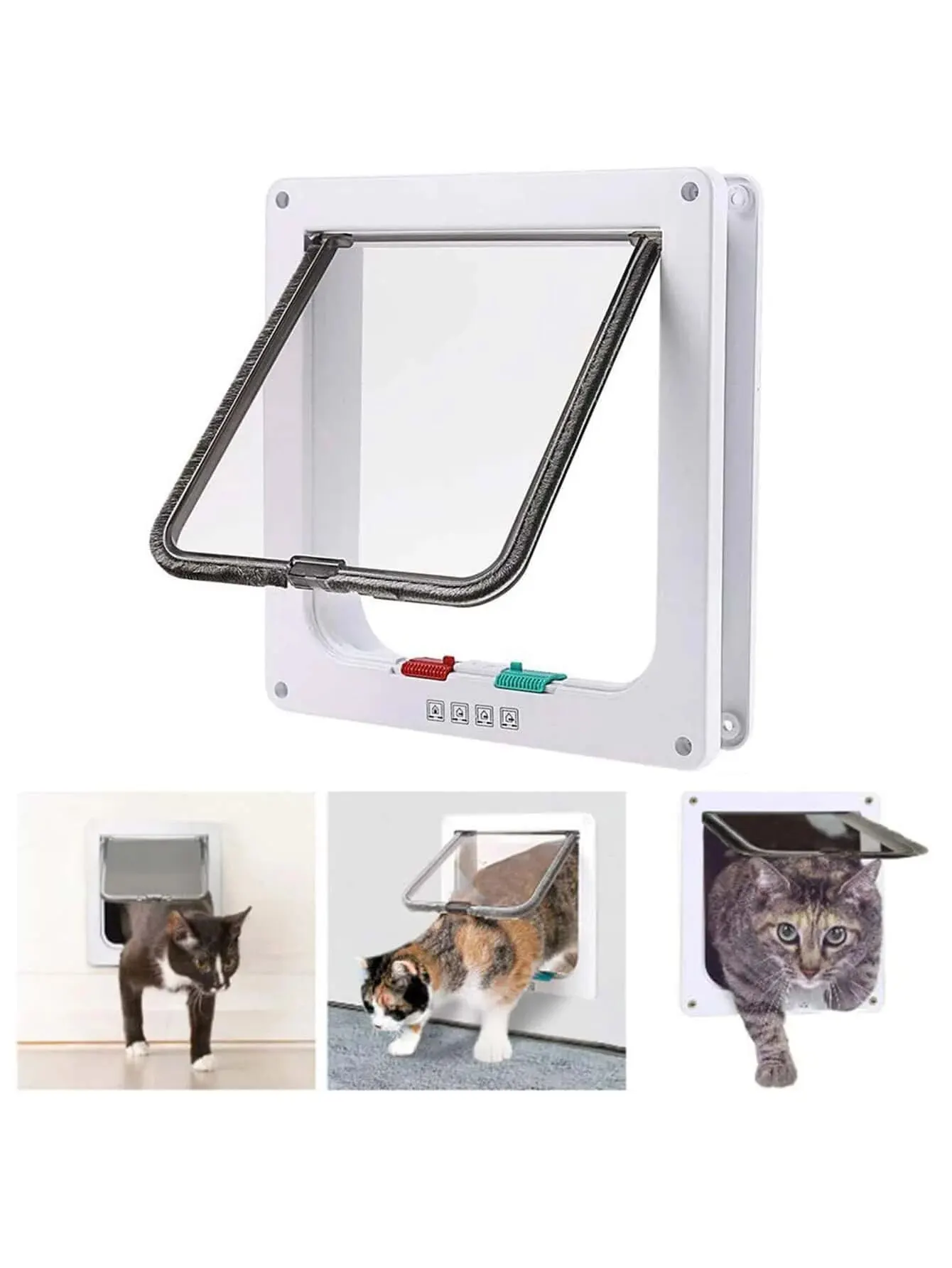 1PC Dual Entry and Exit Door Opening for Pet Cats