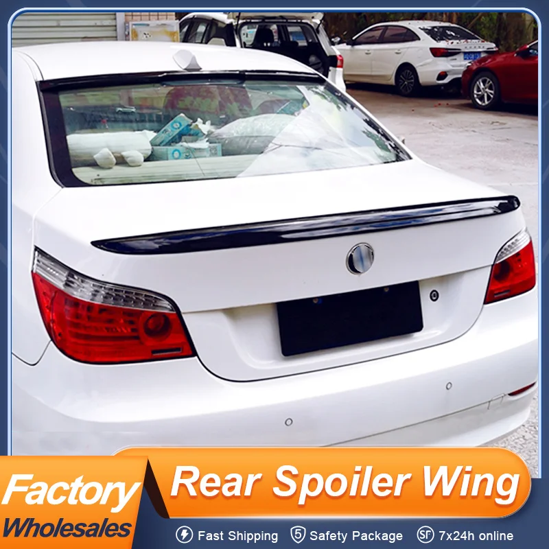 

For BMW 5 Series E60 M5 520i 523i 525i 528i 2004-2010 Rear Trunk Lid Ducktail Lip Car Spoiler Wing M Style Exterior Accessories