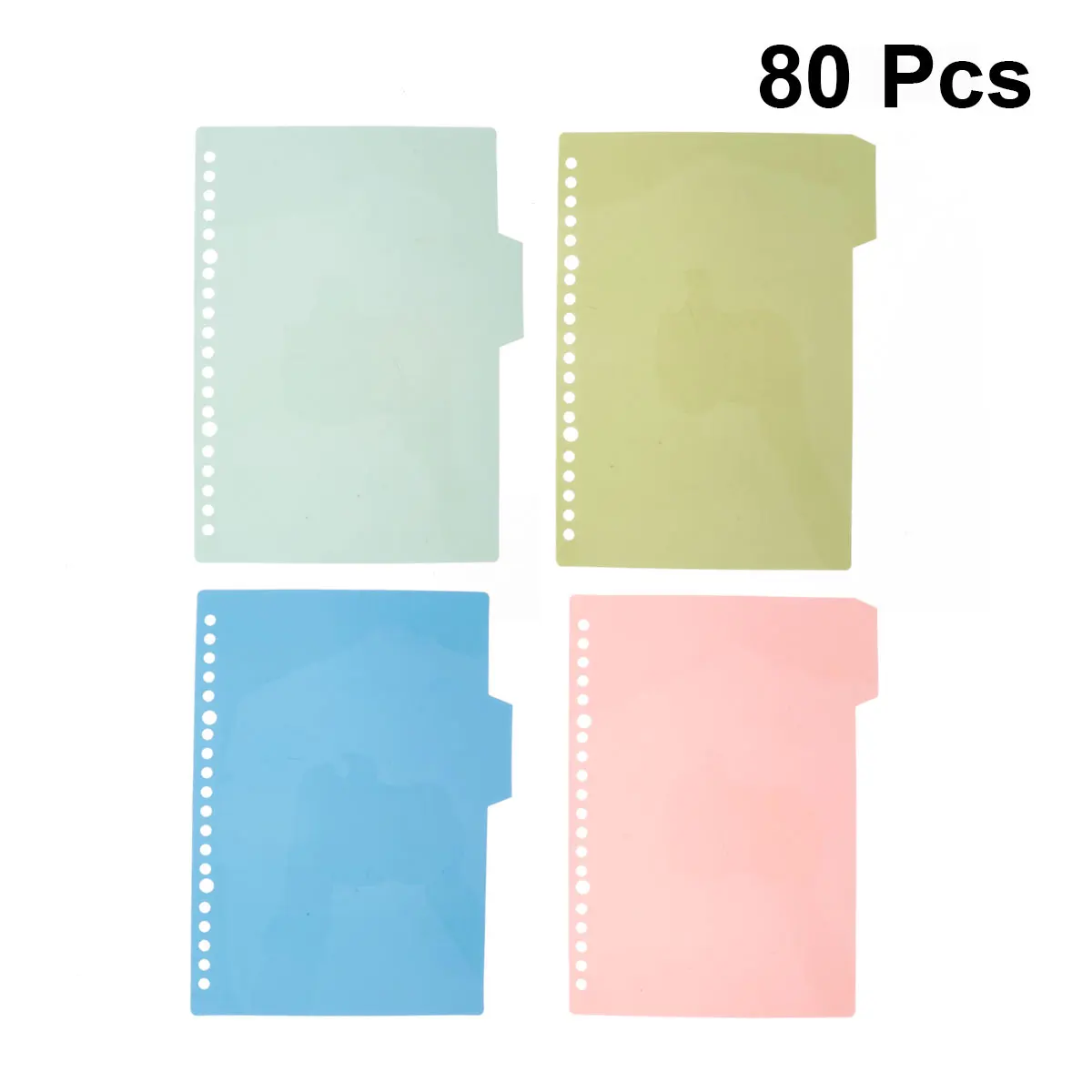 20 Sets/80pcs Pluggable The Notebook Sticky Index Tabs Notebooks for School Cute Binder Dividers