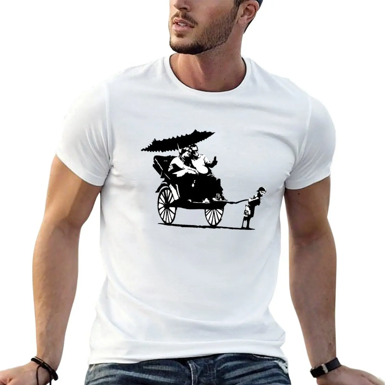 Banksy Third World Tourism! T-Shirt man t shirts graphic t shirts for man graphic tees t shirts with prints T-shirt