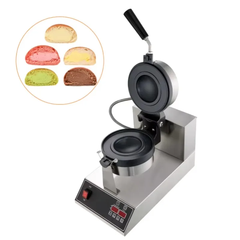 Snack Baker Gelato Panini Press Machine Commercial Ice Cream Hamburger Waffle Maker