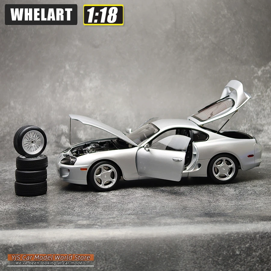 Model samochodu WHELART Diecast 1:18 Toyota Supra A80, model do kolekcji, prezent dla przyjaciela na święta, model statyczny.