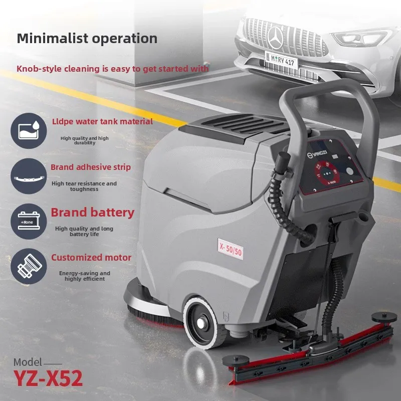Manufacturer's hand-push washing machine,  X52 electric factory workshop commercial industrial washing machine, towing and