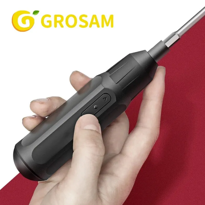 GROSAM Cordless Electric Screwdriver 800mah Li-ion Battery Rechargeable Mini Drill 3.6V Power Tools Set Household Maintenance