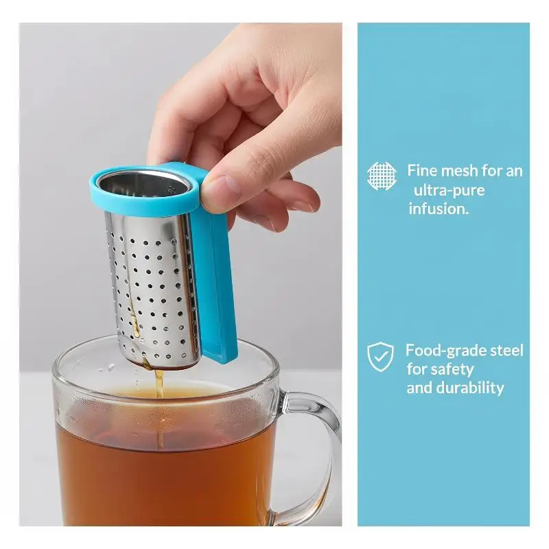 Great Stainless Steel Tea Diffuser Precise Holes Smooth Outflow Herbal Tea Infuser