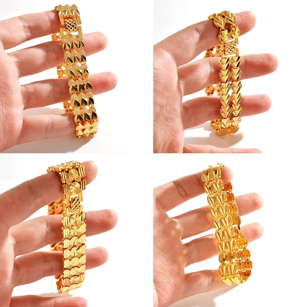

high quality9999 Gold Bracelet Women's 24K Real Gold Wrist Chain Watch Chain Light Luxury Fashion Jewelry Gift for Girlfriend