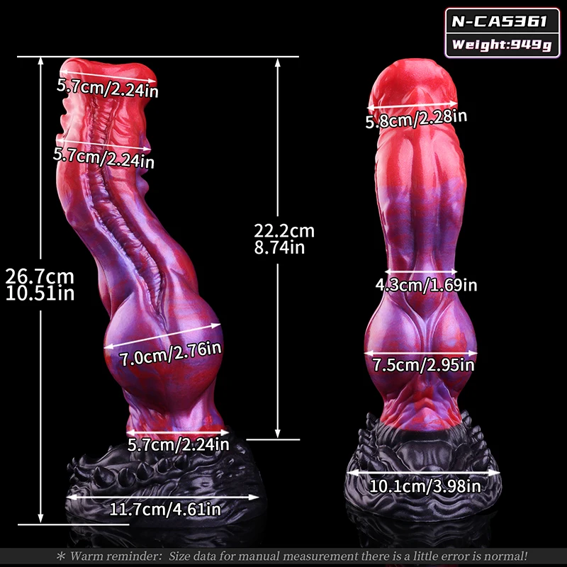 Devil Mouth Standing Soft Large Mutant Dog Dildo Big Silicone Curved Alien Wolf Penis Knot Dick Women Masturbator Adult Sex Toys