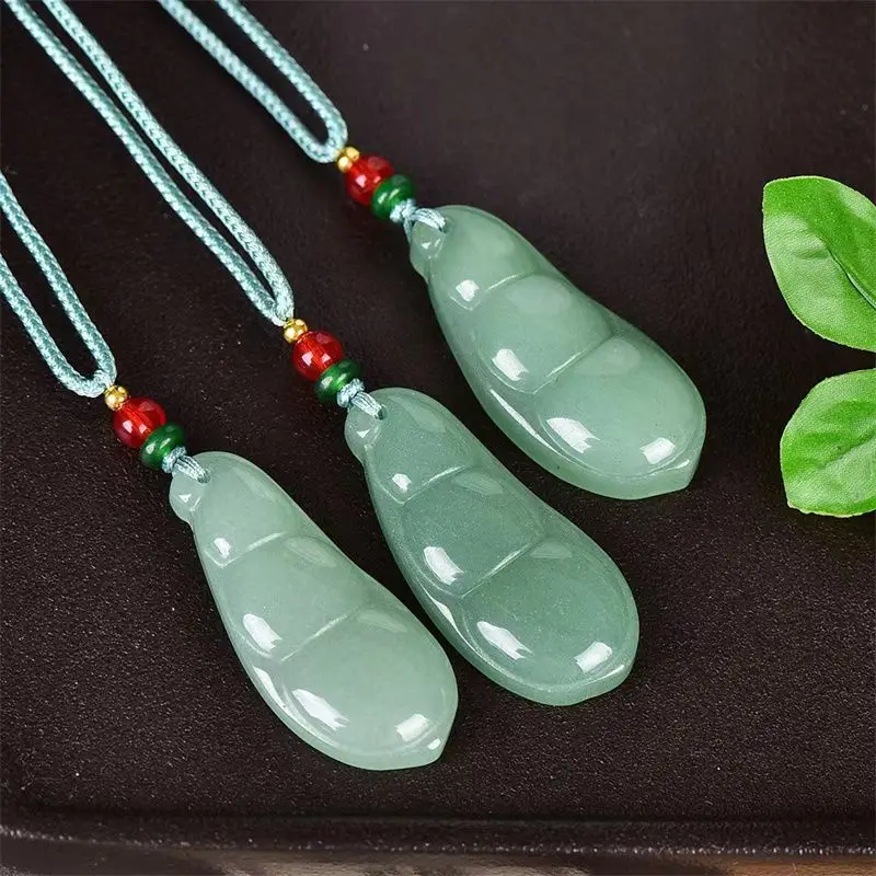 

Dongling jade string beans, Fudou jade pendant, Fulu jade for men and women