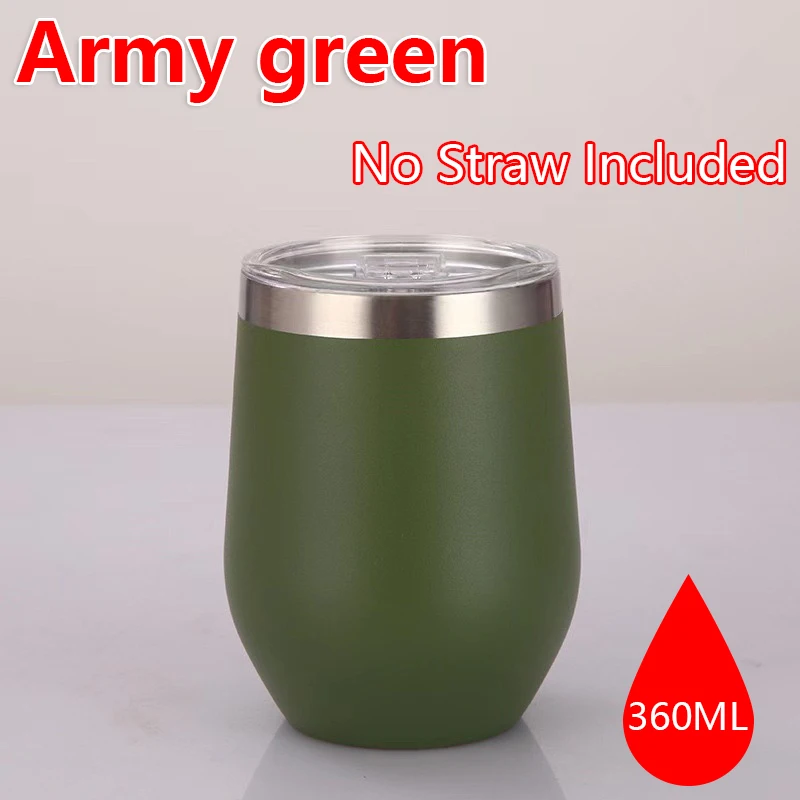 NONE 360 ml Edelstahl-Eierschalen-Weinbecher, doppelwandiger, vakuumisolierter Becher für Kaffee, Tee, Büro, Zuhause, Reisen 10