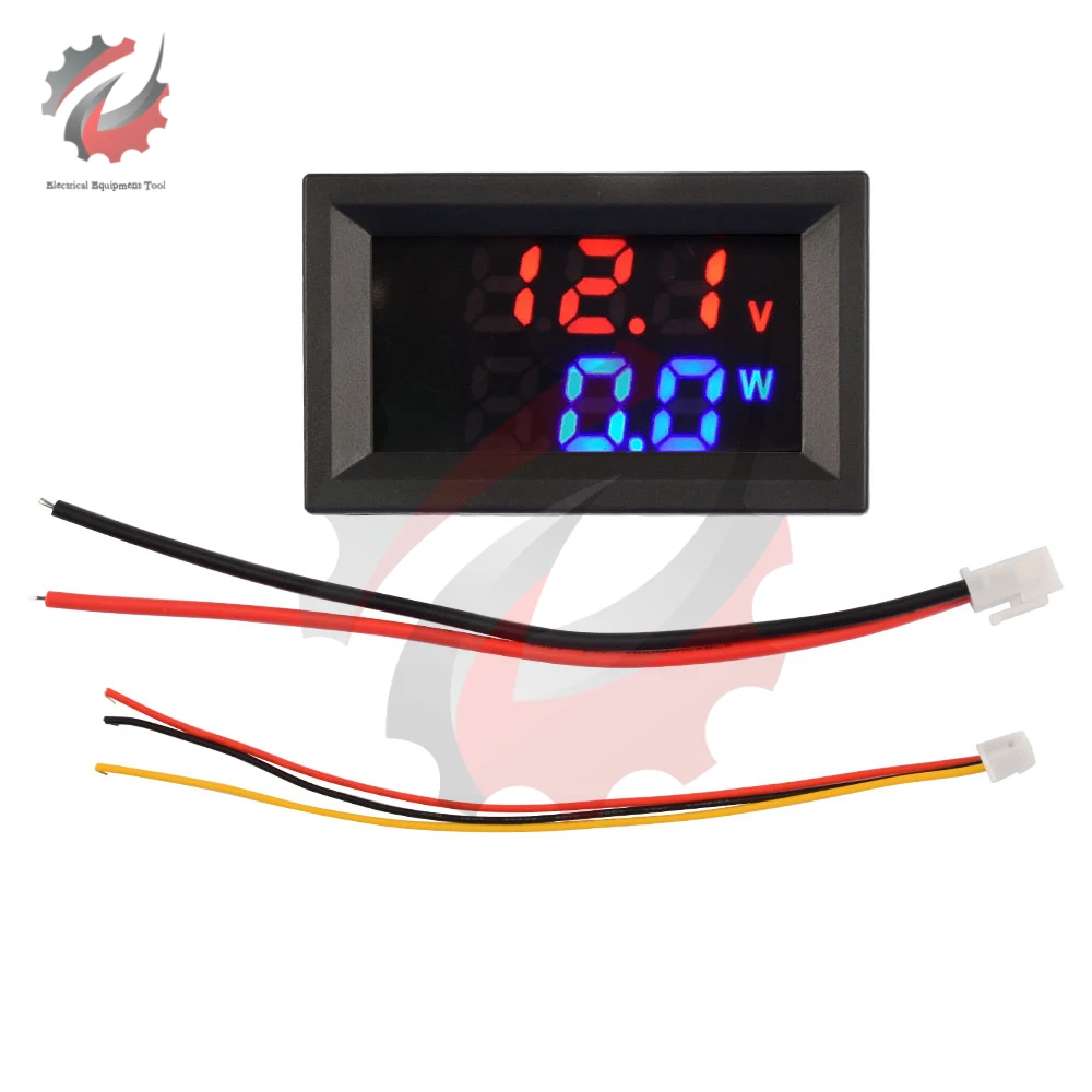 DC 5-30V 0-100V 10A LED Digital Voltmeter Ammeter Car Motorcycle Voltage Current Meter Volt Detector Tester Monitor Panel