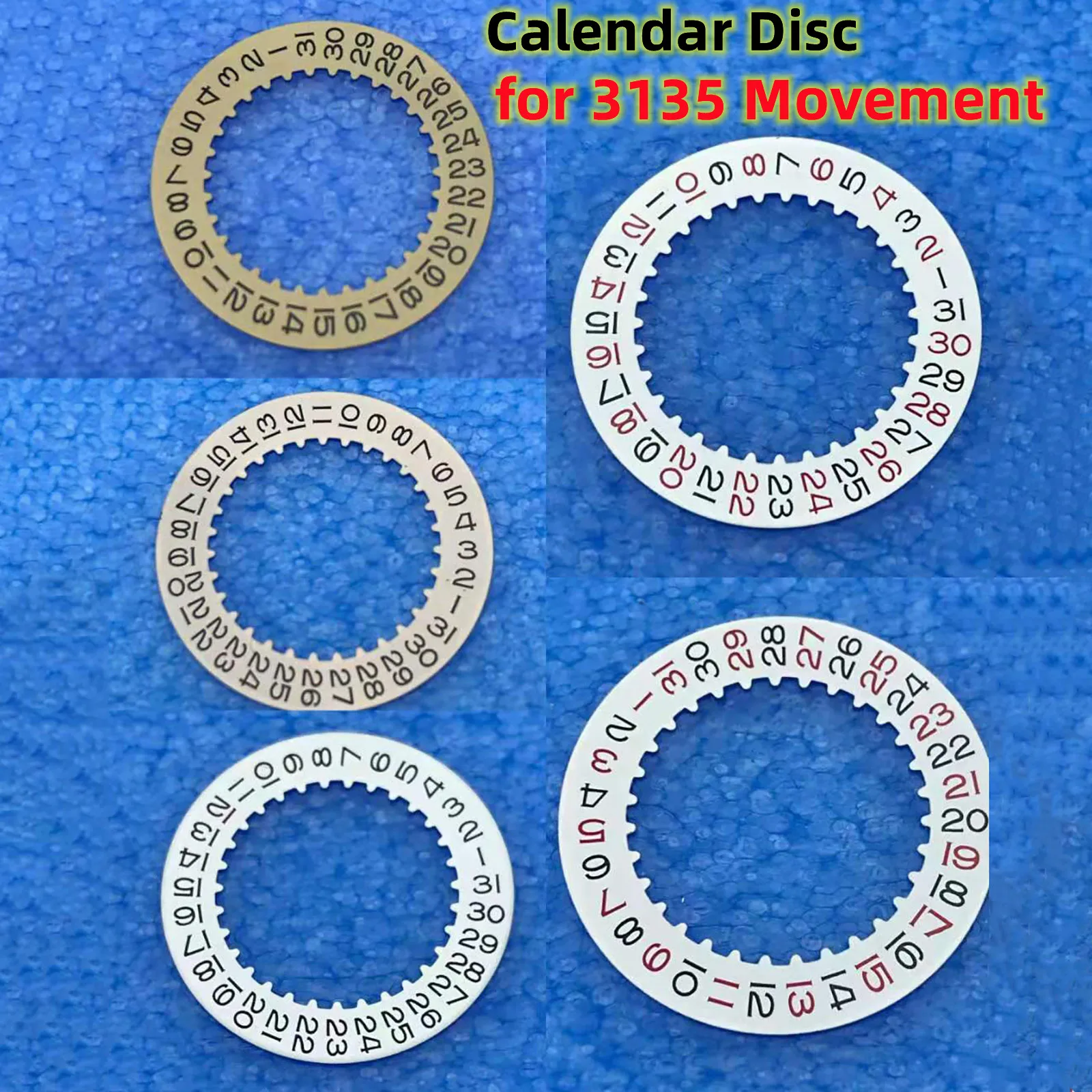 

Watch Parts Calendar Disc Dial Date Disc Plate Replacement for 3135 Movement Watch Repair Accessories