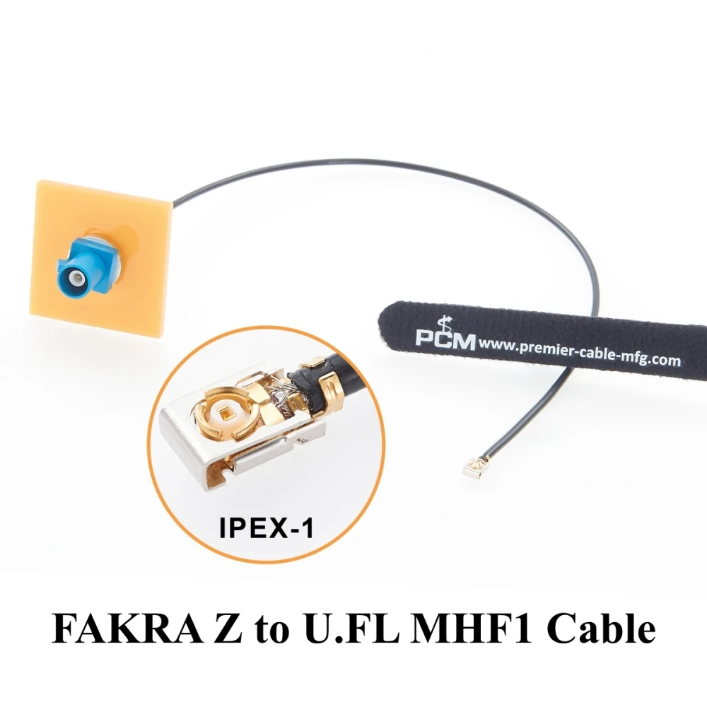 Fakra Z Code Male to U.FL IPEX Gen1 MHF1 Bulkhead RF Coaxial Cable 50 Ohm RG178 Automotive Antenna Cable for GPS, Telematics