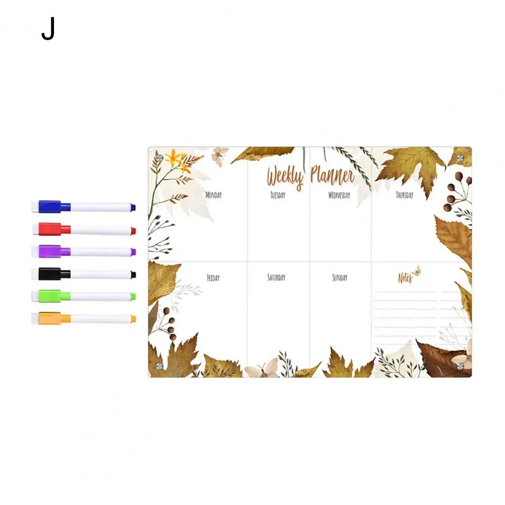 Wonderful Life Planner Organizational Magnetic Stickers Transparent Acrylic Weekly Planner Message Board for Smooth Writing