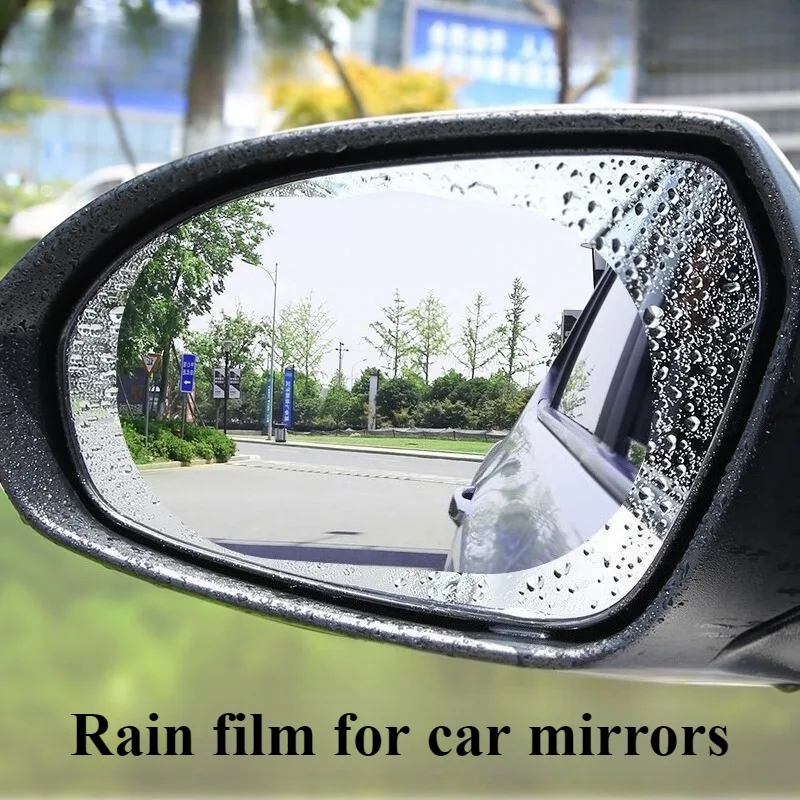 

1pair Car Rearview Mirror Protective Film Side Windows Sticker Anti Fog Glare Rainproof Waterproof Mirror Film Clear Nano Coatin