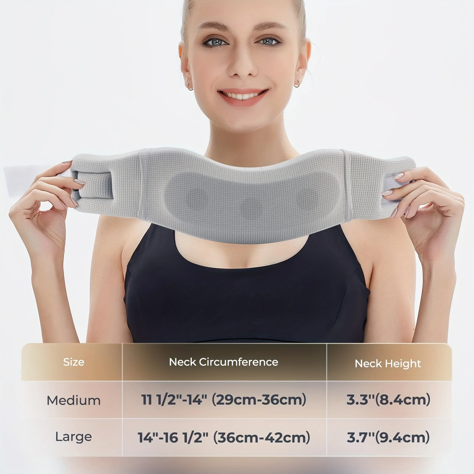 1 piece cervical support neck cushion – soft foam for stabilizing the spine, suitable for both men and women during sleep.