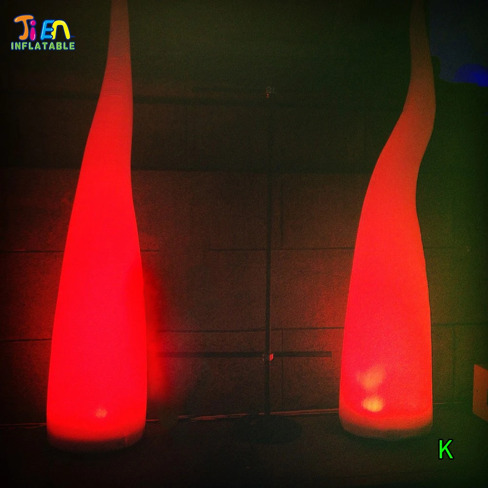 Fast Shipping Inflatable Horn บอลลูน LED Lighted Blow Up เสาสําหรับกิจกรรมกลางแจ้งงานปาร์ตี้ตกแต่ง