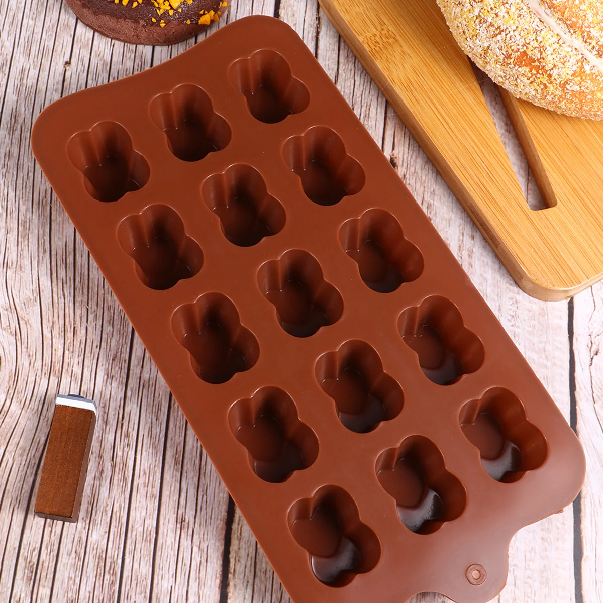 Moldes creativos de silicona para Chocolate, herramientas multiusos para hornear, Chocolate, caramelo, pastel, Fondant, herramientas creativas para hornear, 2 uds.
