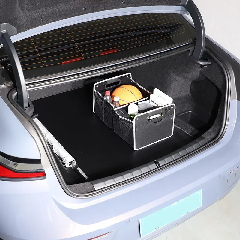 

For BMW 7 Series G70 23-24 TPE Leather Black Car Trunk Mat DurAble Floor Mats All Weather Pad Protection Carpet Car Accessories