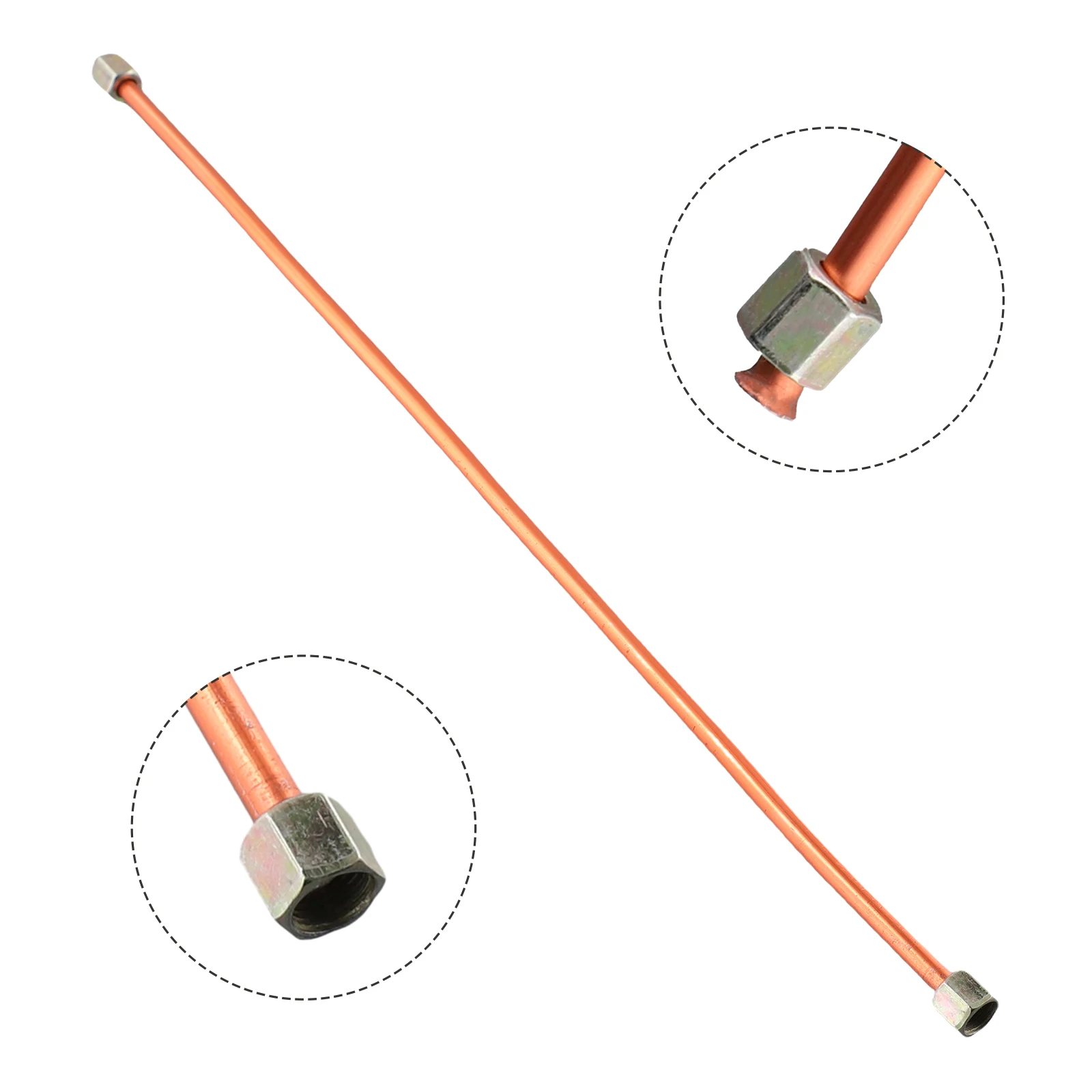 1 parça 400mm hava kompresörü tüp egzoz tüp bakır ton G1/8 konu standart pnömatik parçaları boru YAĞ POMPASI yedek yedek